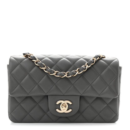 Mini Quilted Lambskin Flap Shoulder Bag - Tan