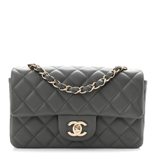 Mini Quilted Lambskin Flap Shoulder Bag - Tan