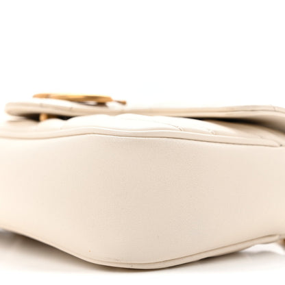 Mini Calfskin Shoulder Bag - White