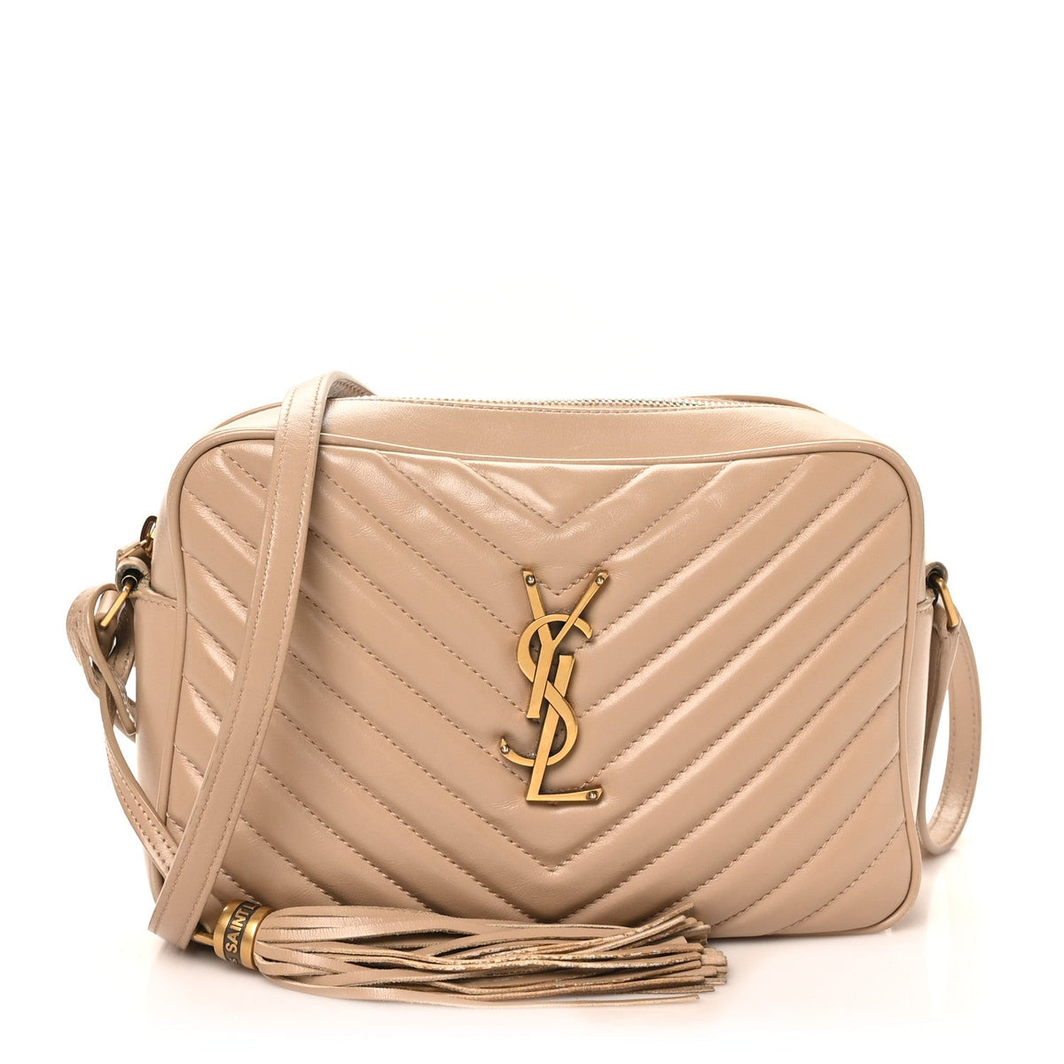 Calfskin Crossbody Bag - Beige
