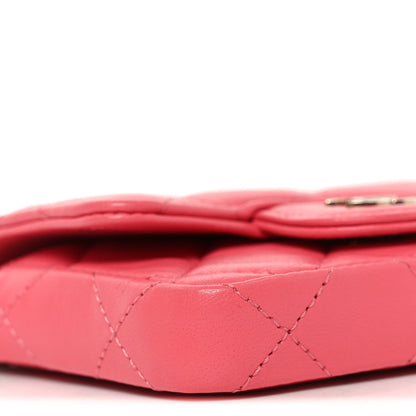 Mini Quilted Lambskin Belt Bag - Pink