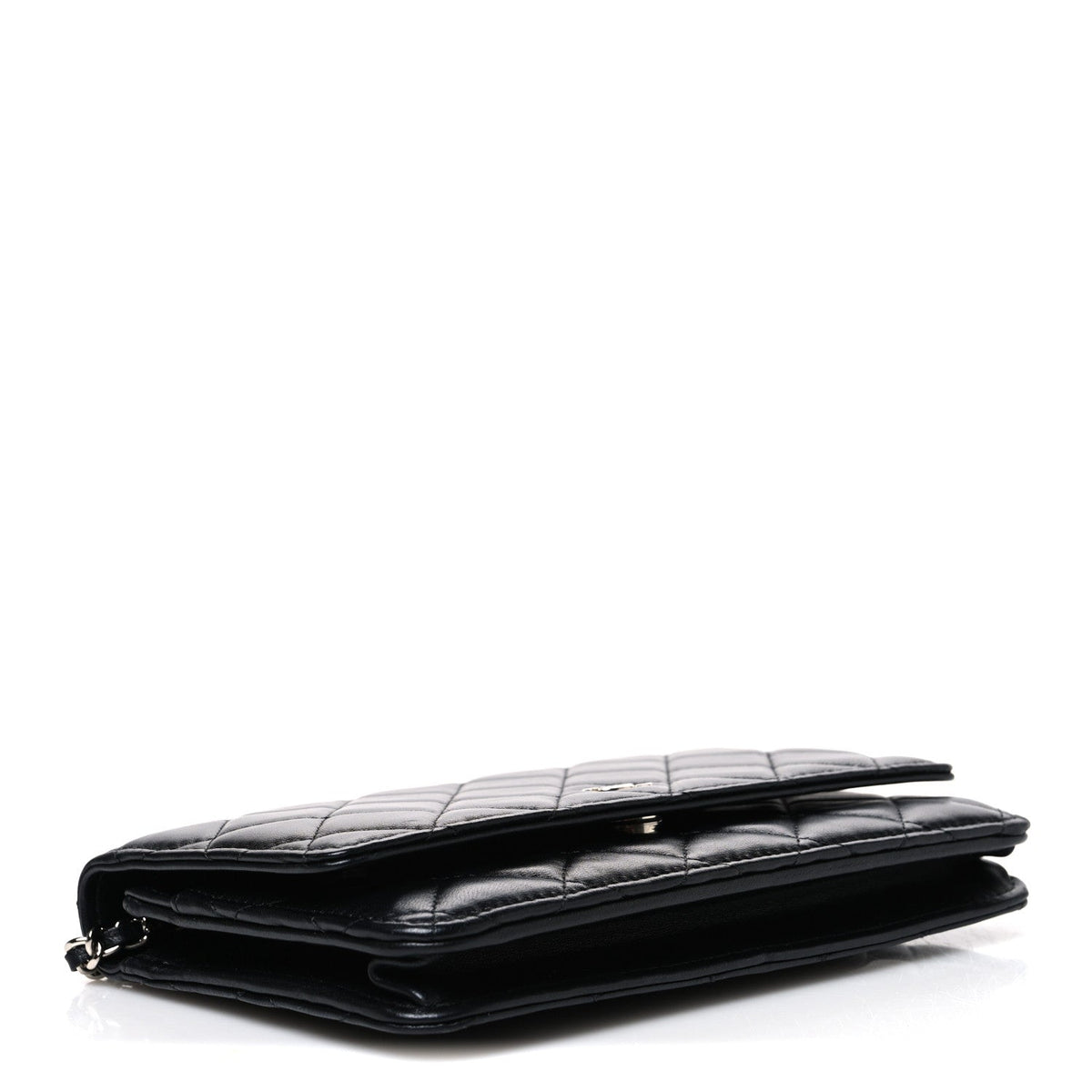 Quilted Lambskin Wallet Bag - Black