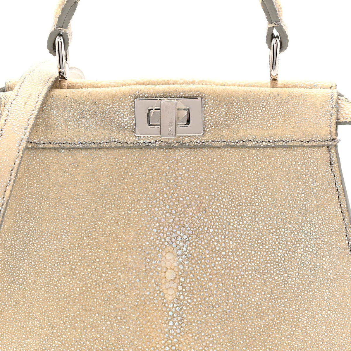 Nappa Satchel Bag - Gray