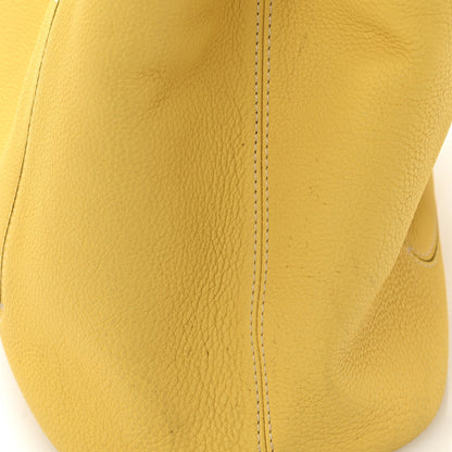 Calfskin Handbag - Yellow