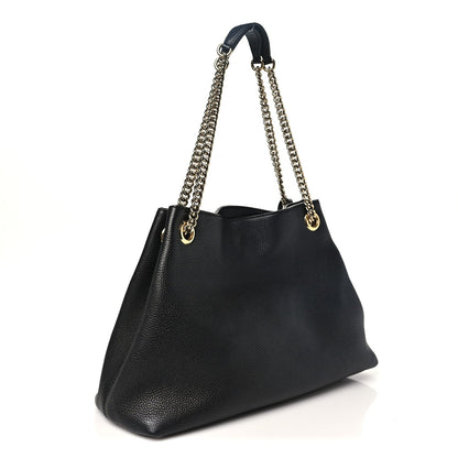 Medium Calfskin Shoulder Bag - Black