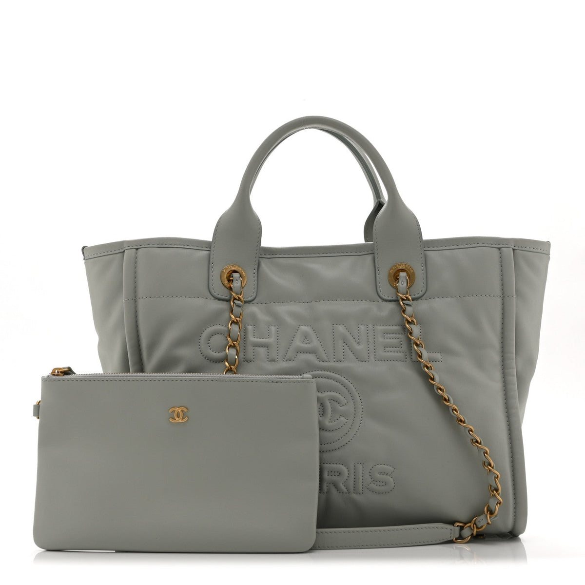 Small Calfskin Tote Bag - Grey
