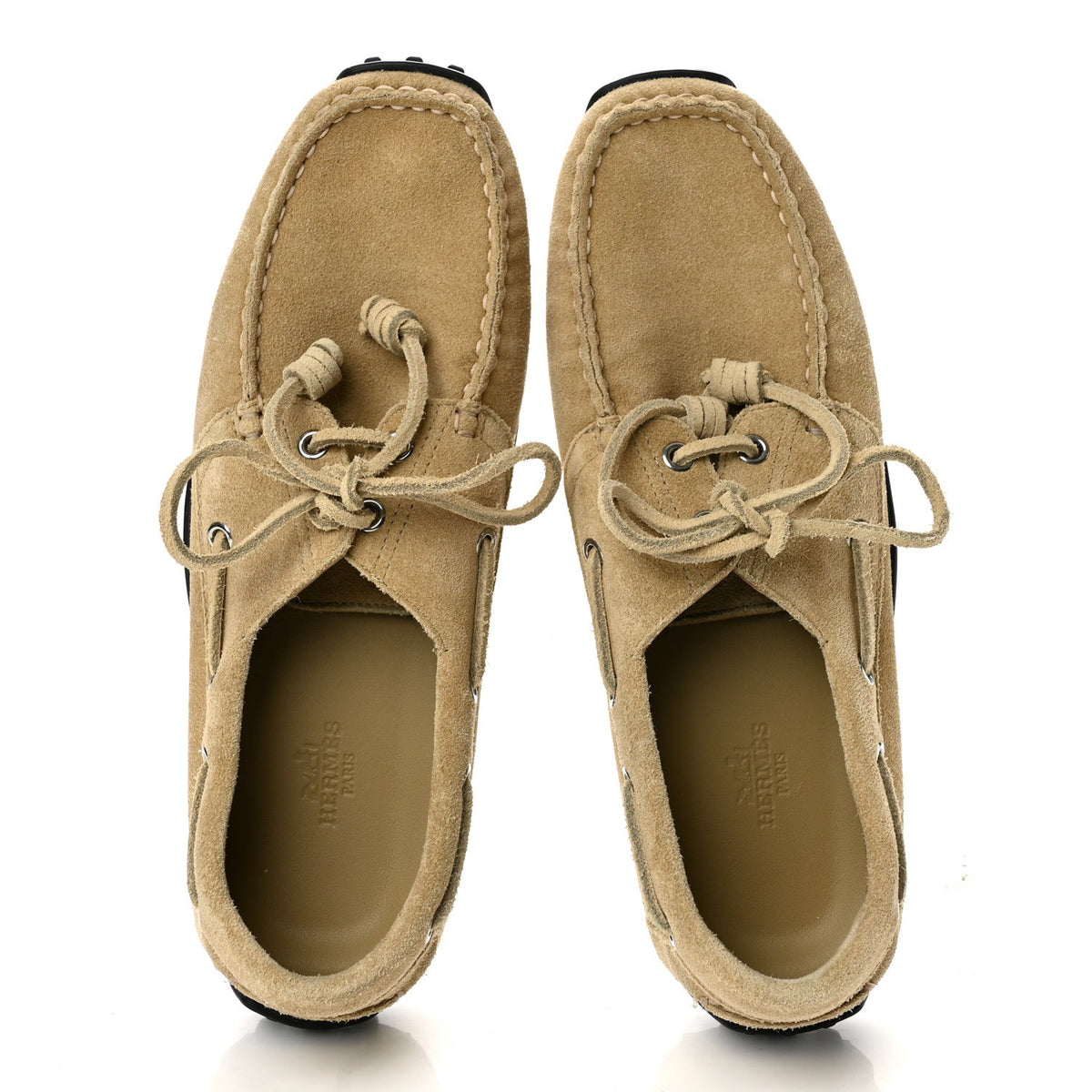 Hermes Suede Calfskin Member Lazy Women's Loafers