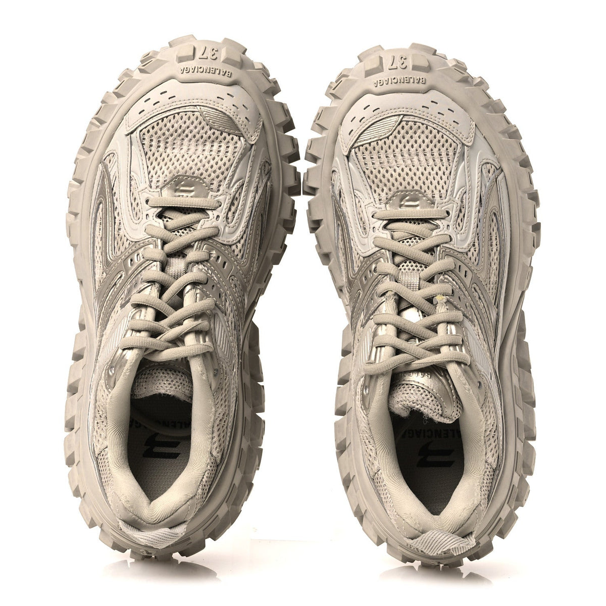 Balenciaga Rubber Mesh Women's Defender Sneakers 37 Beige