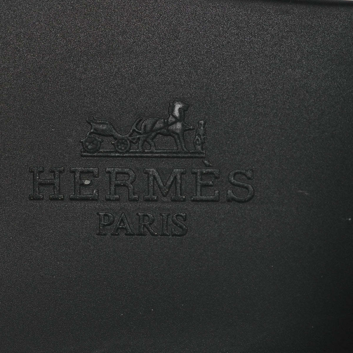 Hermes Rubber Women's Egerie Sandals 36 Black