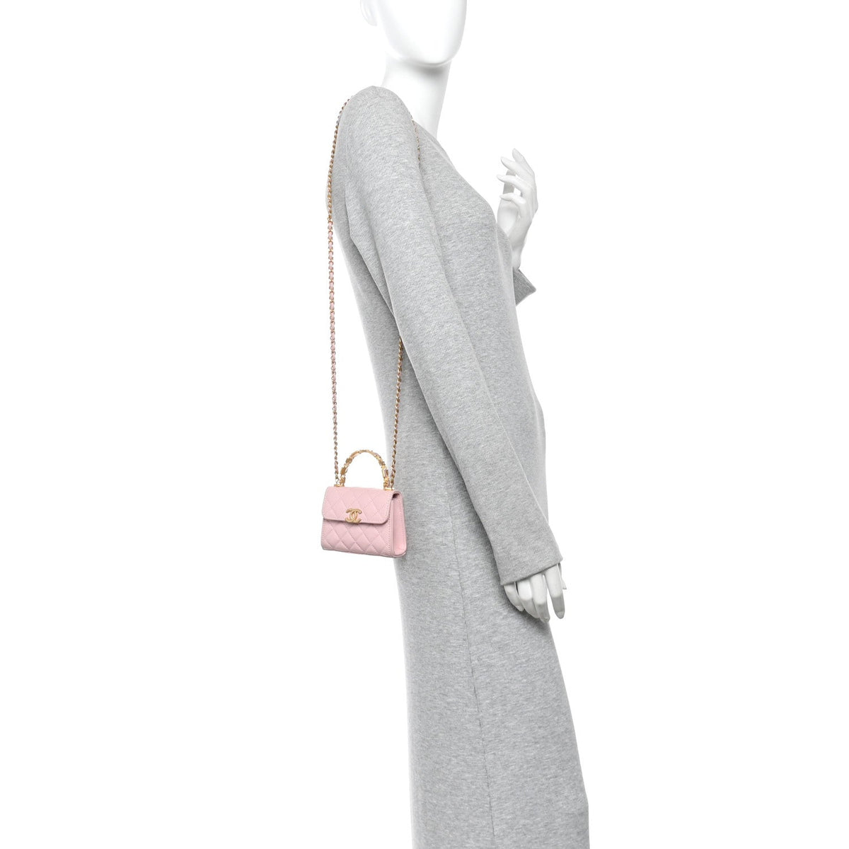 Mini Quilted Lambskin Flap Shoulder Bag - Pink