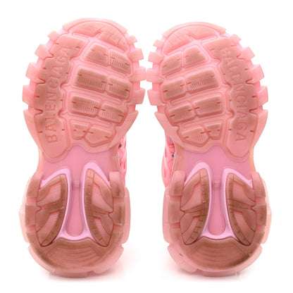 Balenciaga Fabric Mesh Women's Clear Sole Triple S Sneakers 36 Pink