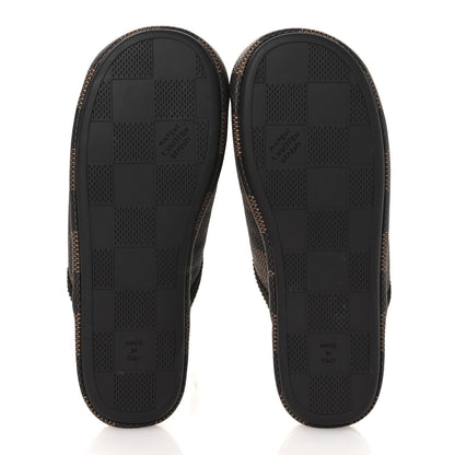 Louis Vuitton Damier Ebene Men's Palace Slippers 8 Mocha