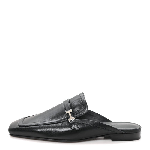 Goatskin Groupie Mules Black