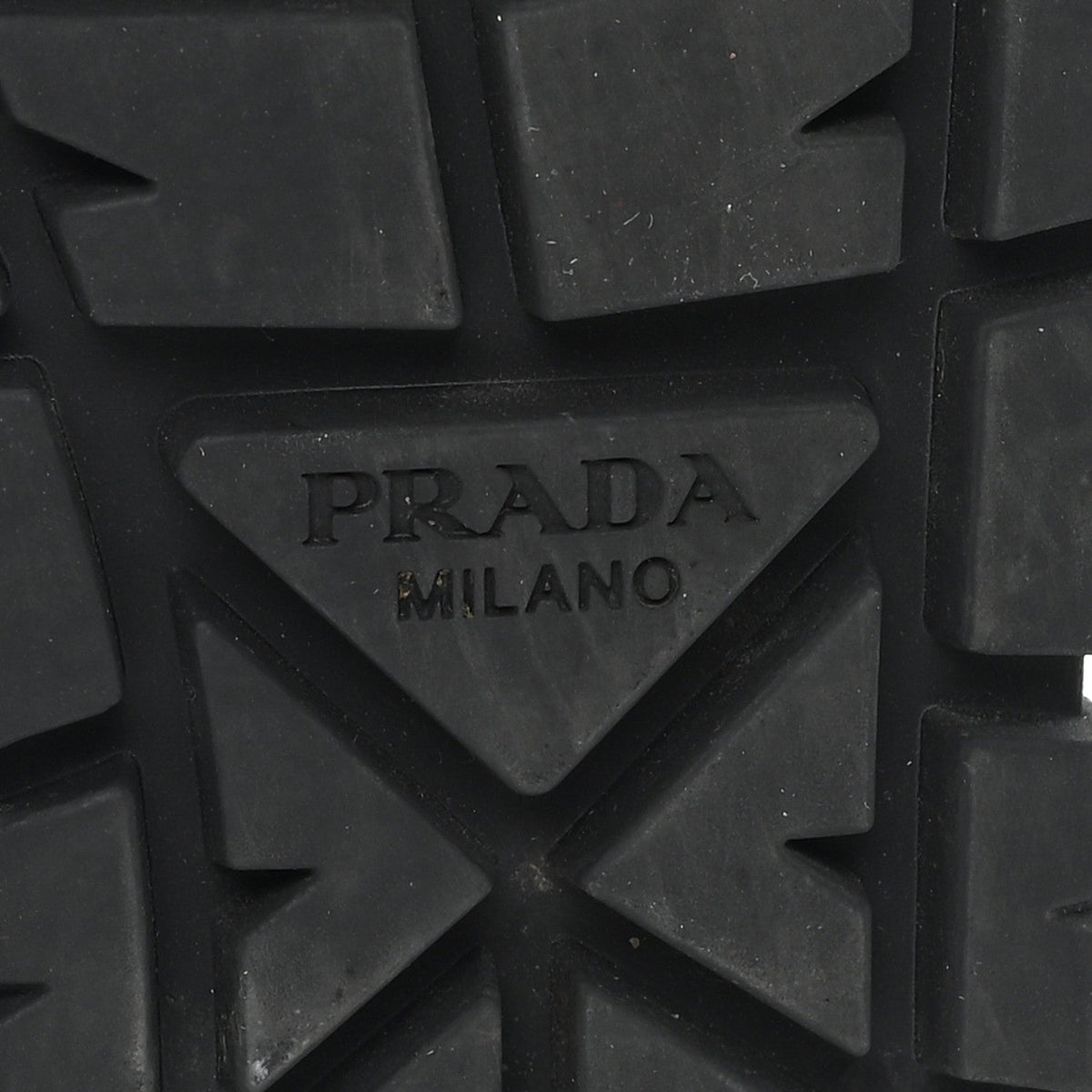 Prada Paillettes Triangle Logo Double Wheel 50mm Women's Sneakers 37 Black