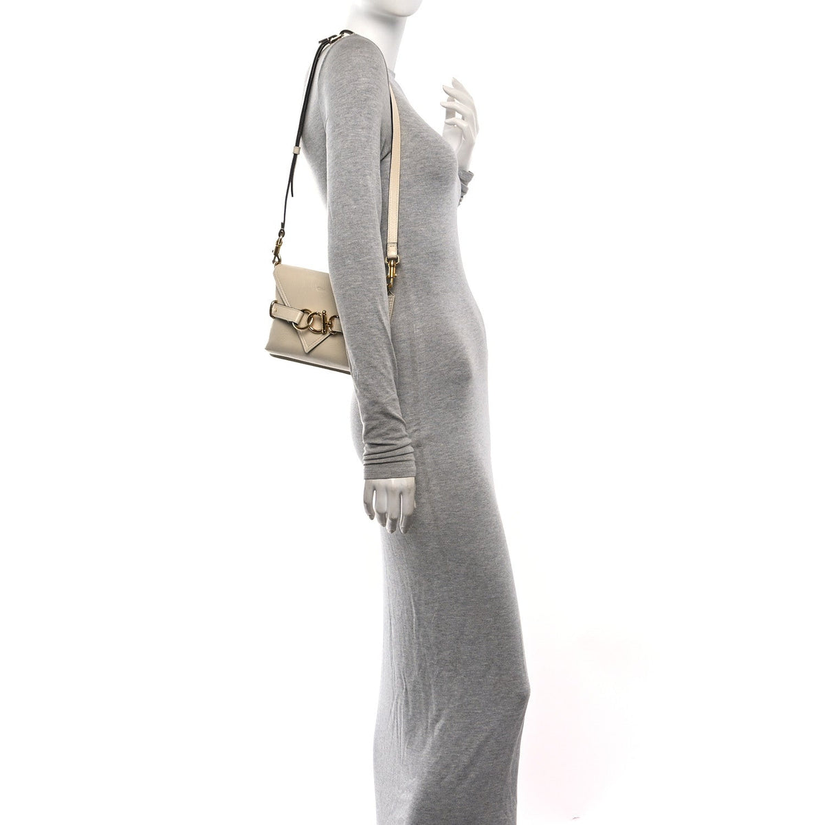 Mini Calfskin Crossbody Bag - Beige