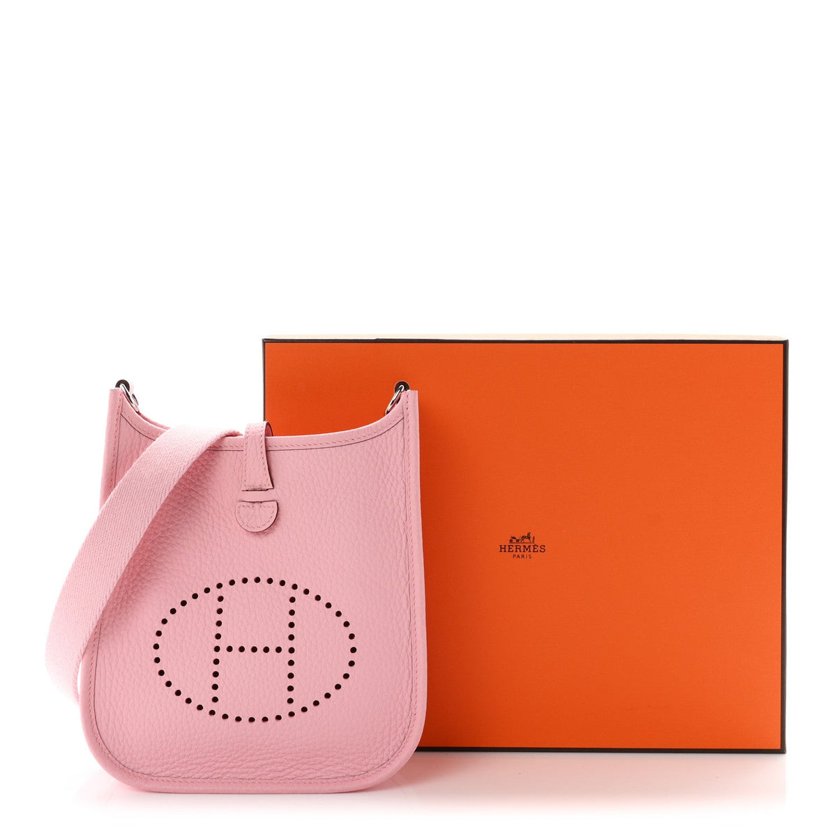 Taurillon Clemence Evelyne Tpm Rose Saku Handbag