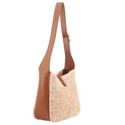 Calfskin Hobo Bag - Natural