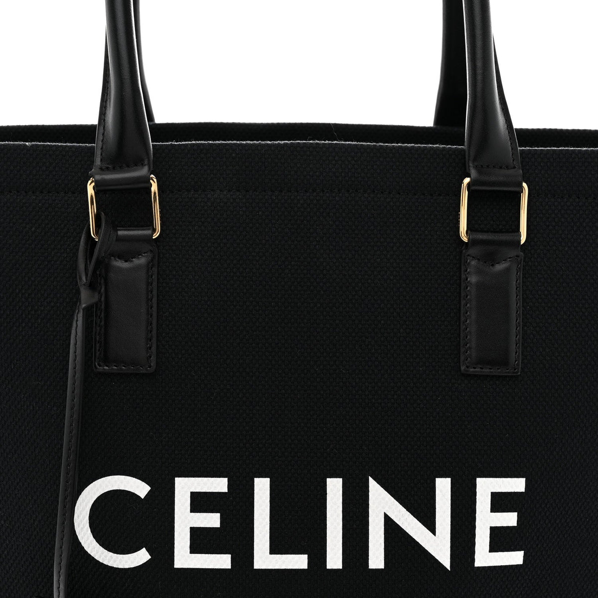 Calfskin Canvas Handbag - Black