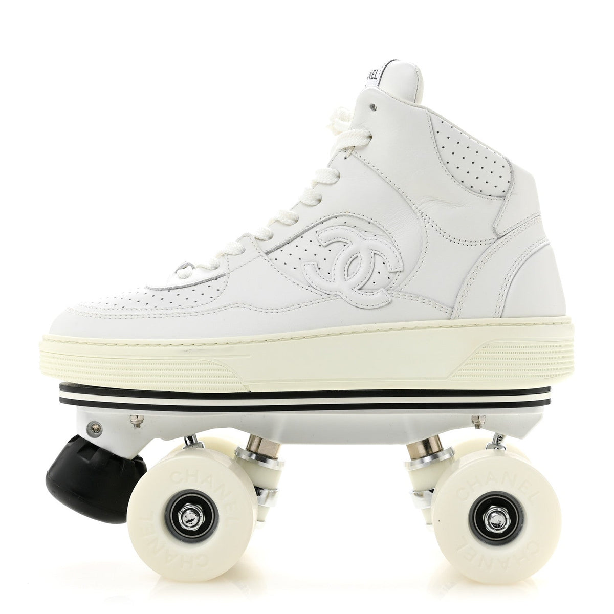 Calfskin Roller Skates White