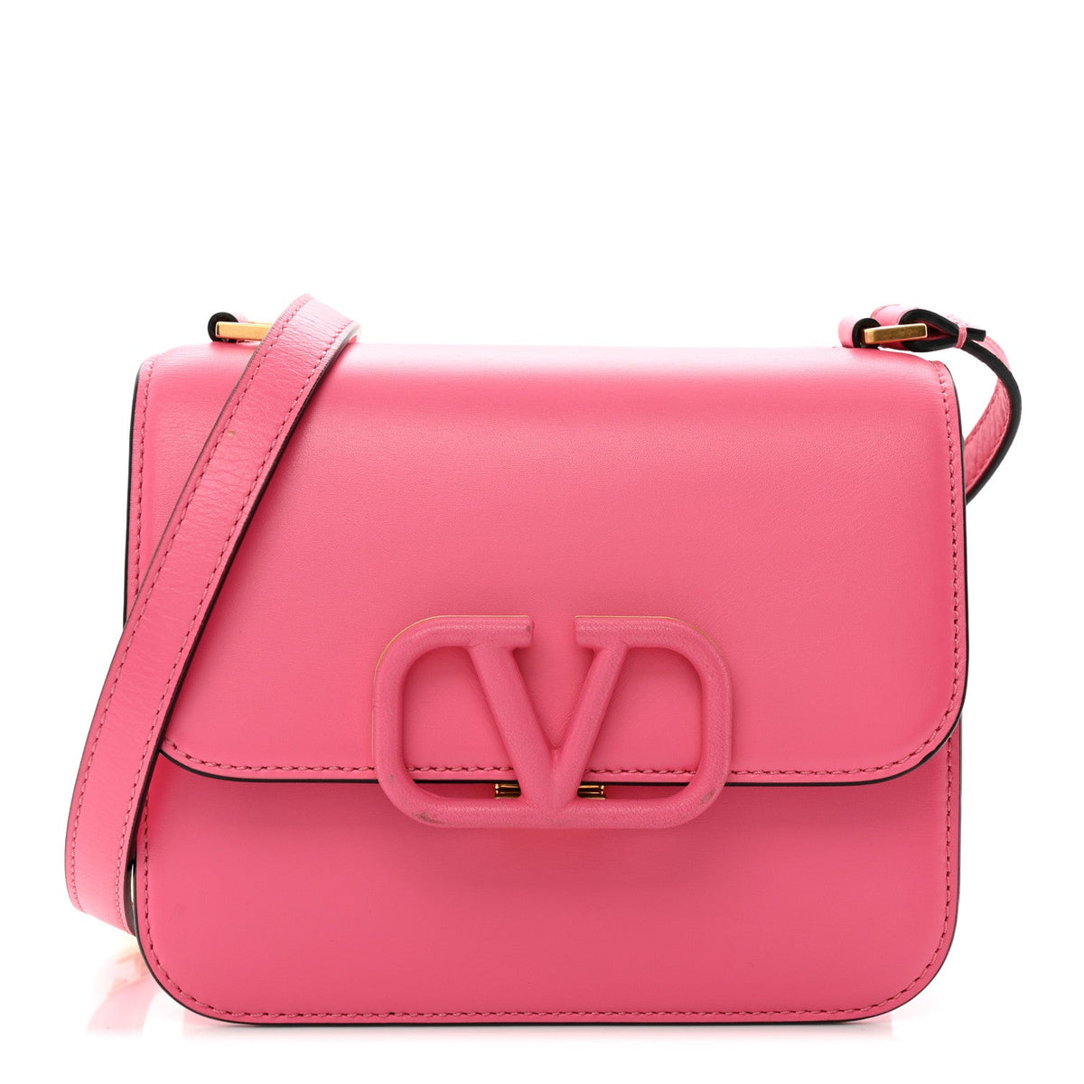 Small Calfskin Shoulder Bag - Pink
