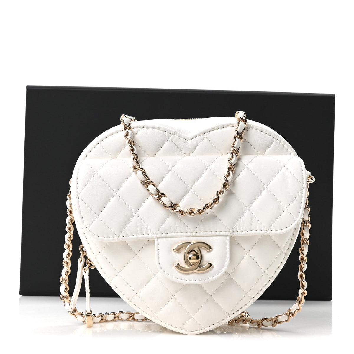 Quilted Lambskin Handbag - White