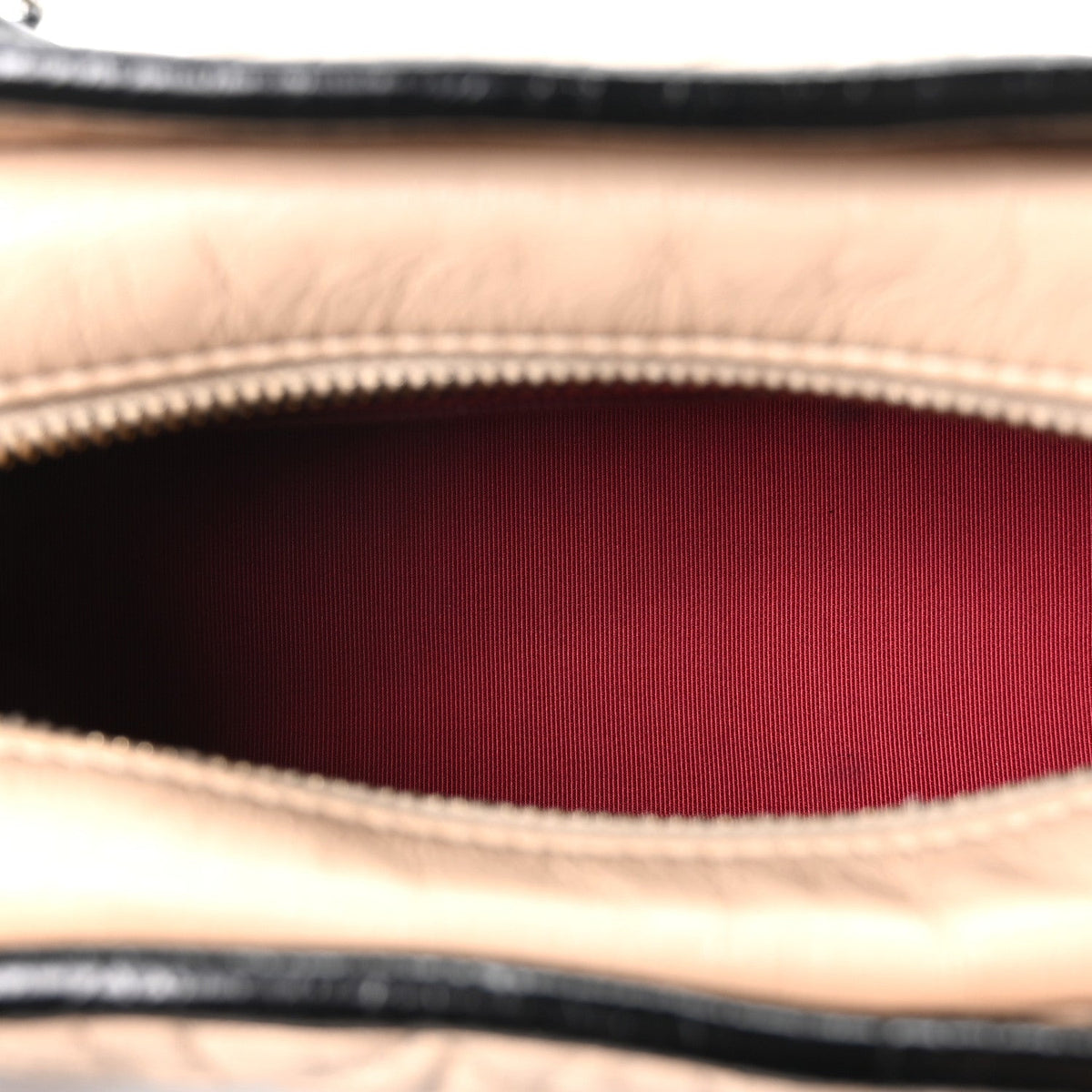 Small Quilted Calfskin Hobo Bag - Beige