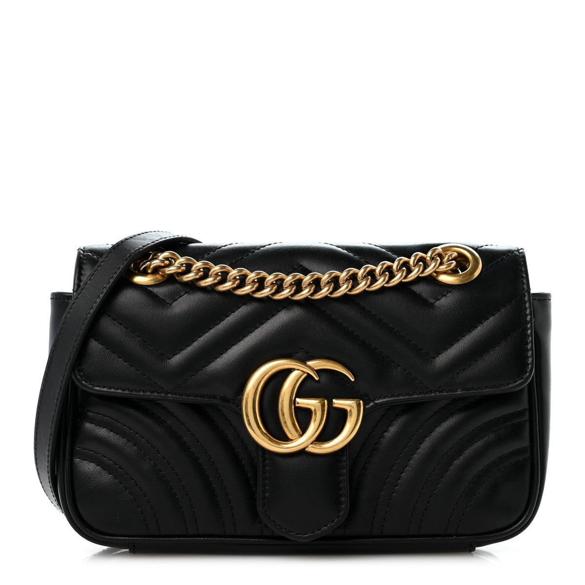 Mini Calfskin Shoulder Bag - Black