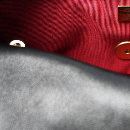 Medium Quilted Lambskin Flap Shoulder Bag - Black