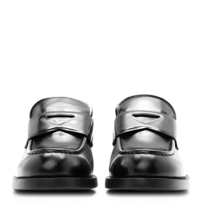 Prada Spazzolato Women's Loafers 38.5 Black
