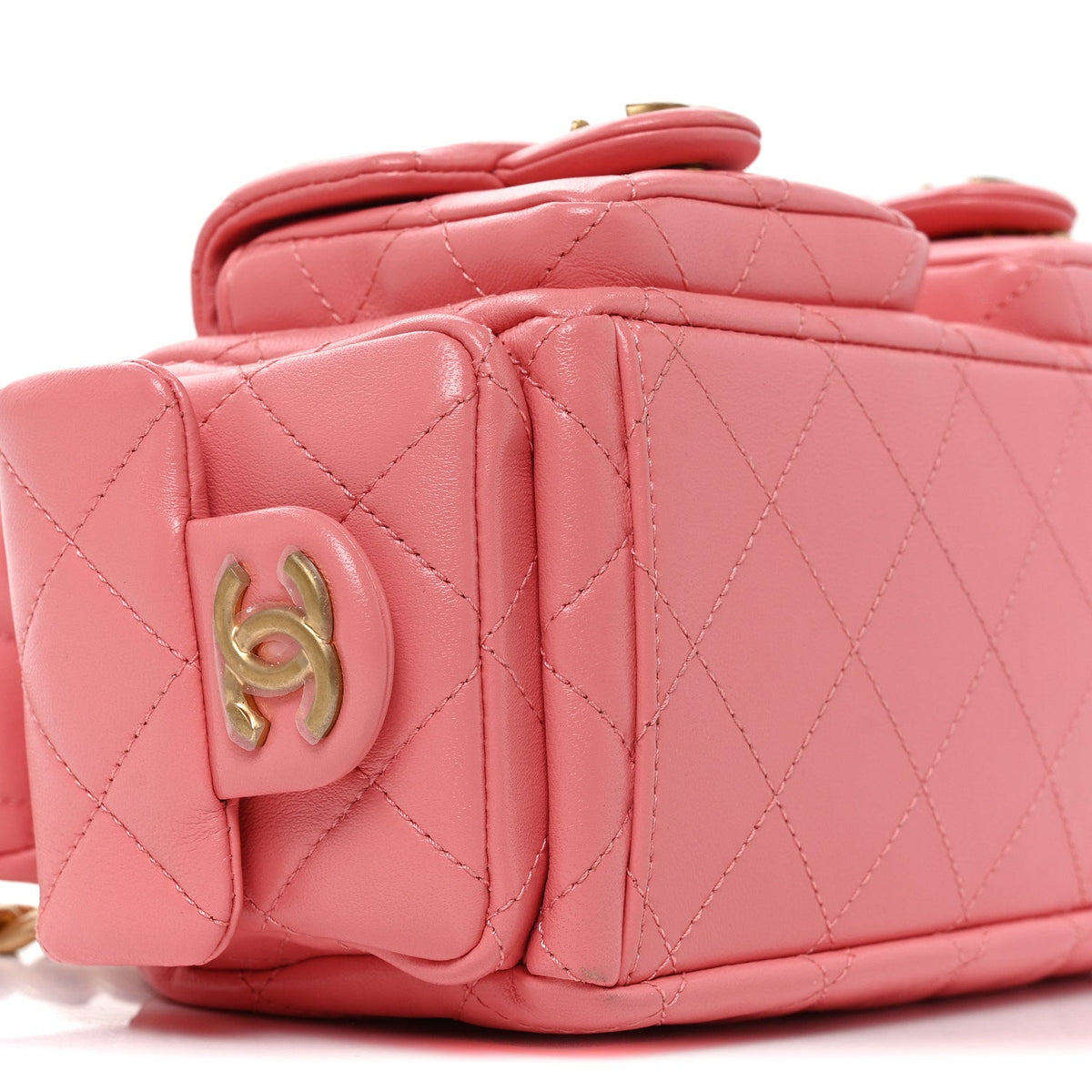 Quilted Lambskin Hobo Bag - Pink