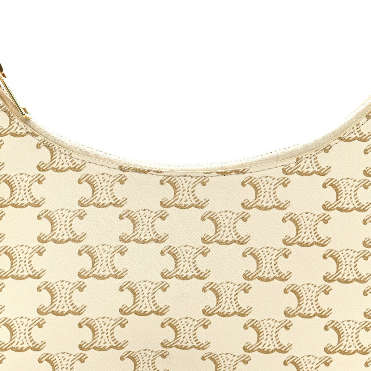 Calfskin Canvas Shoulder Bag - White