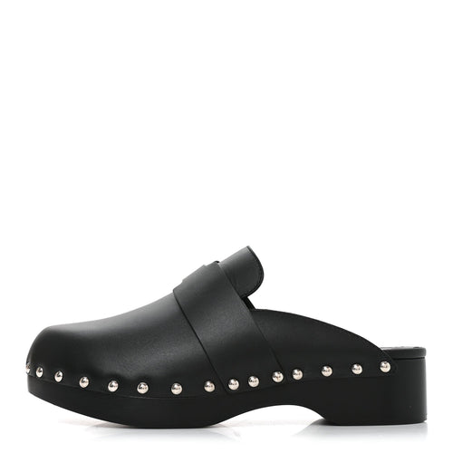 Calfskin Calya Mules Black