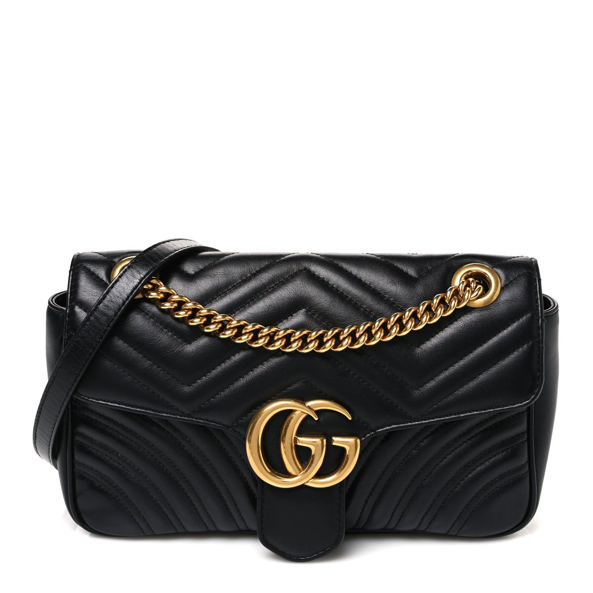 Small Calfskin Shoulder Bag - Black