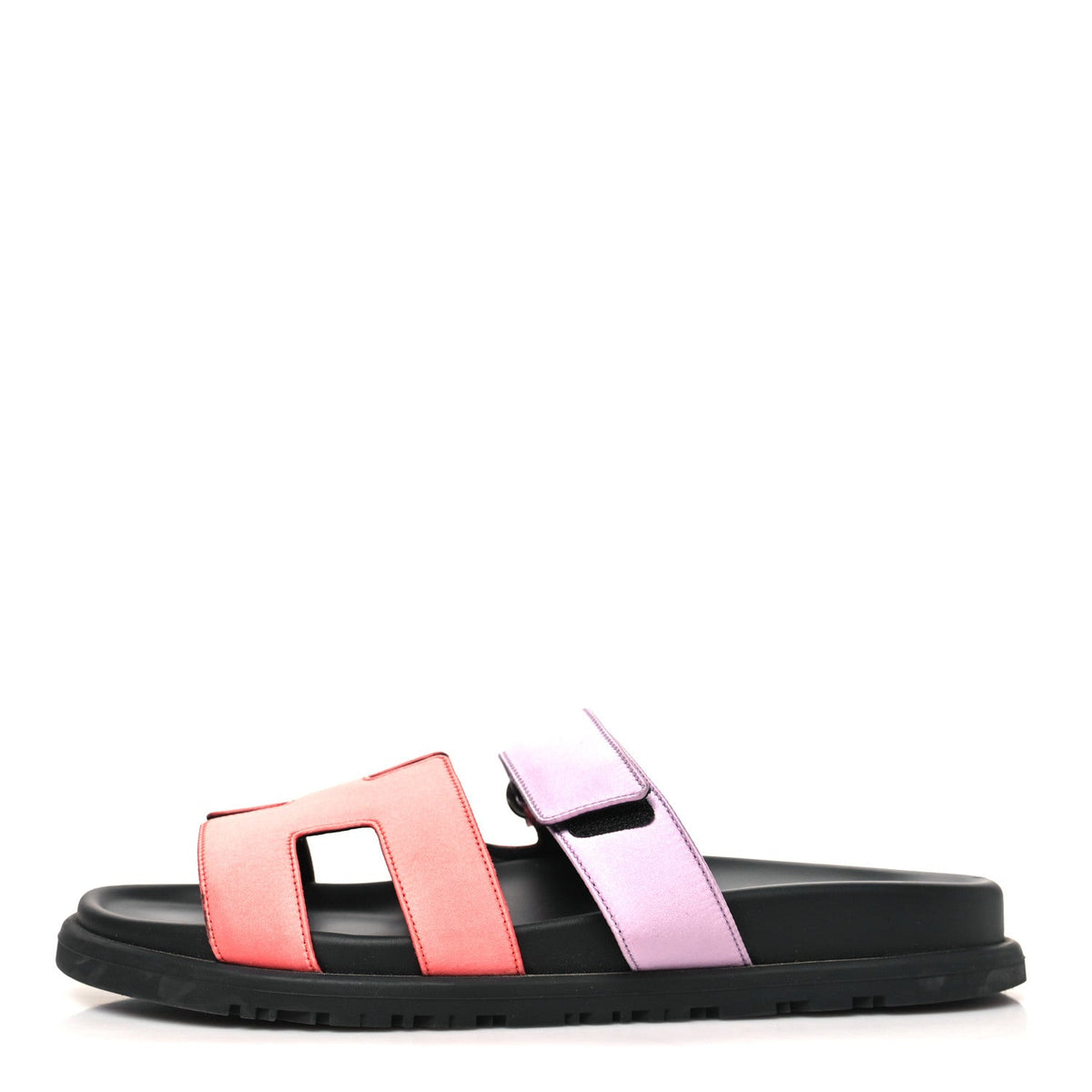 Satin Crepe Chypre Sandals Rose Peche Violet Petale
