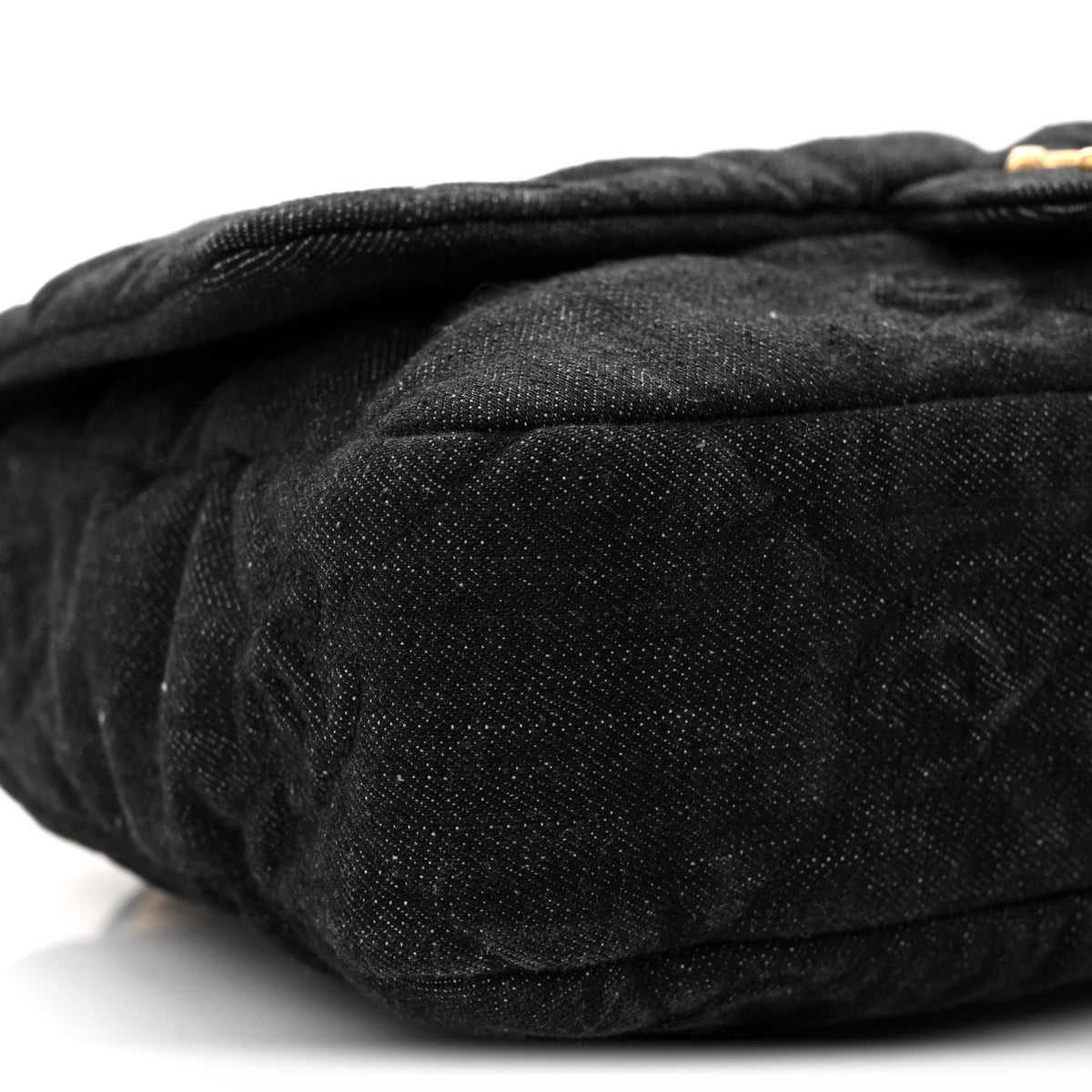 Medium Quilted Flap Shoulder Bag - Black