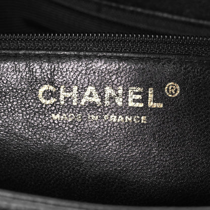 Quilted Caviar Tote Bag - Black
