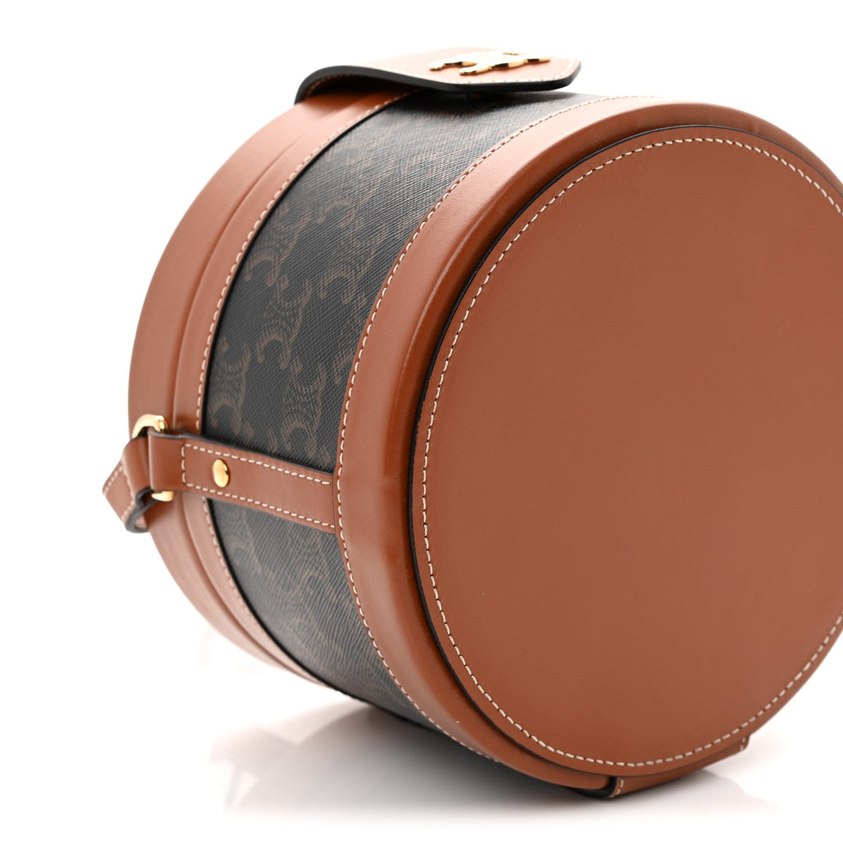Medium Calfskin Canvas Handbag - Tan
