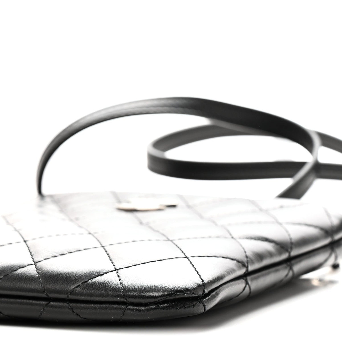 Quilted Lambskin Crossbody Bag - Black