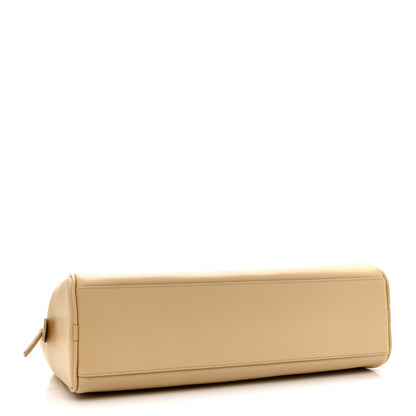 Large Calfskin Handbag - Beige
