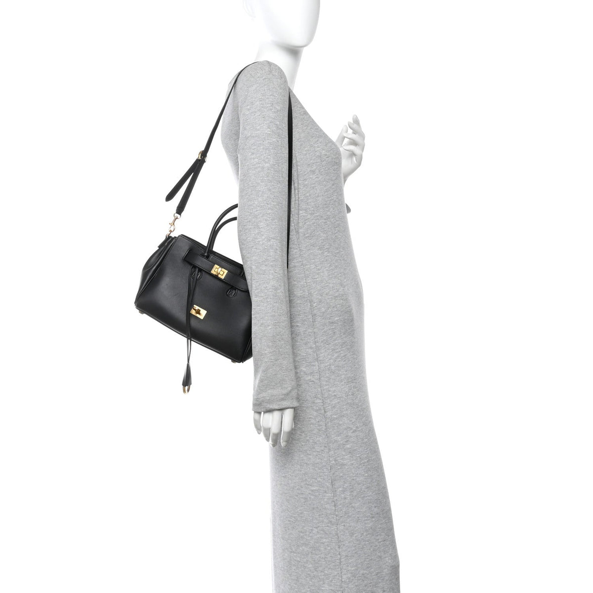 Mini Calfskin Handbag - Black