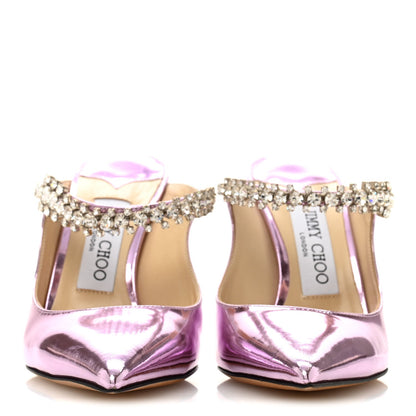Jimmy Choo Metallic Patent Women's Bing 100 Pumps 36 Mauve