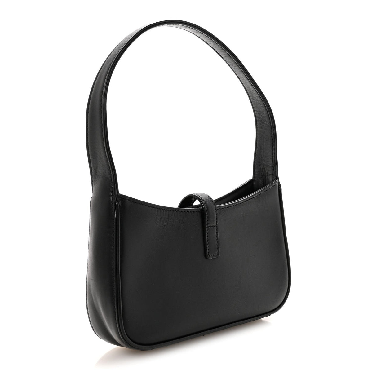 Mini Calfskin Hobo Bag - Black