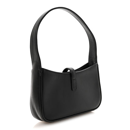 Mini Calfskin Hobo Bag - Black