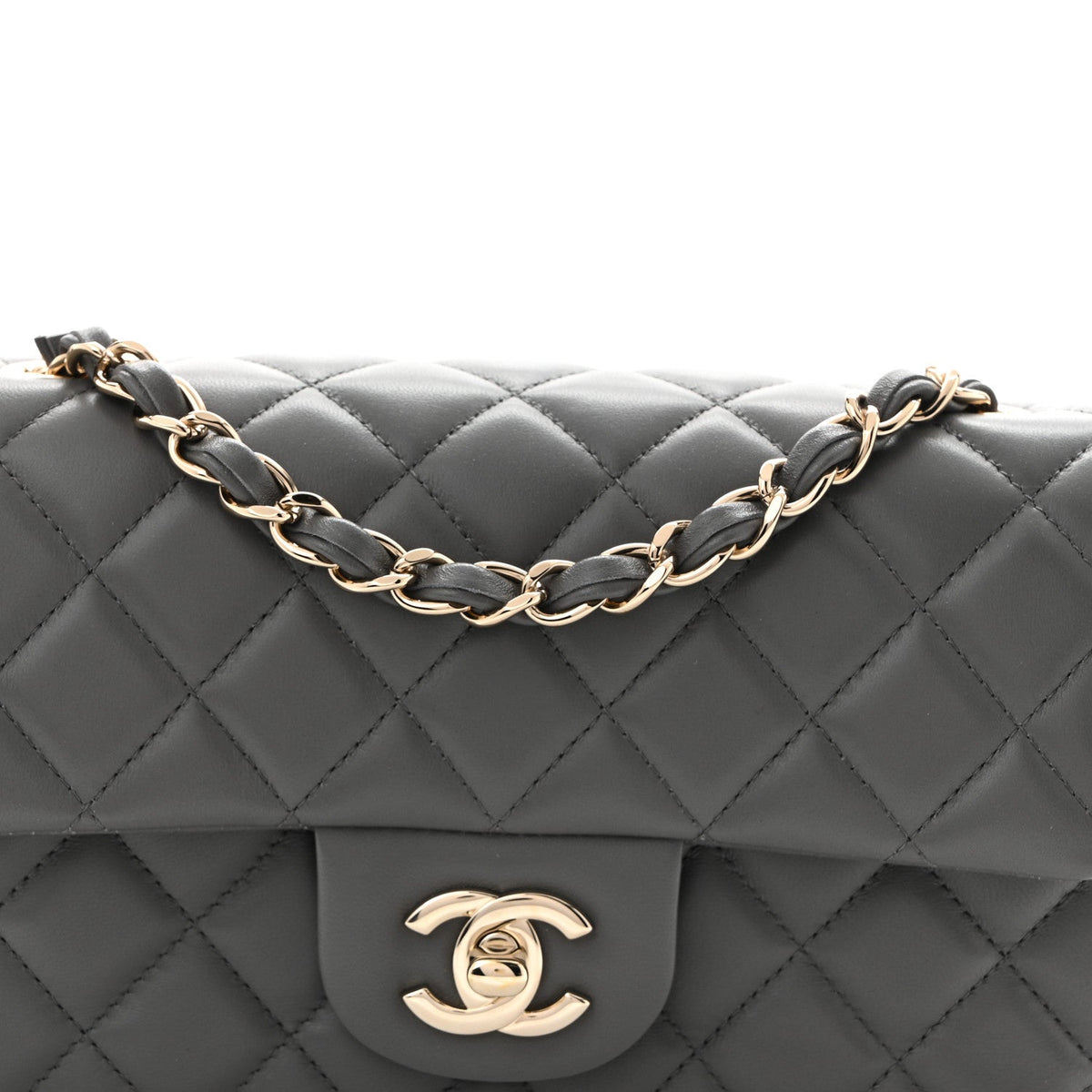 Mini Quilted Lambskin Flap Shoulder Bag - Tan