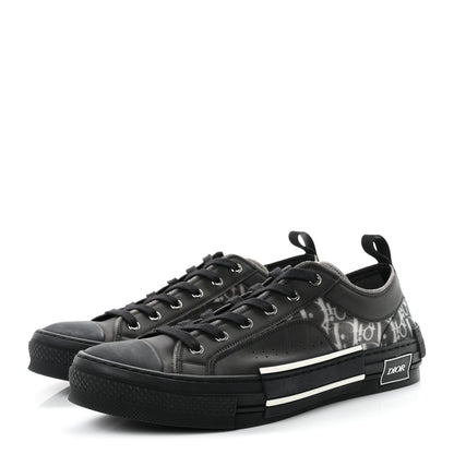Christian Dior Technical Canvas Oblique Men's B23 Low Top Sneakers 45 Black