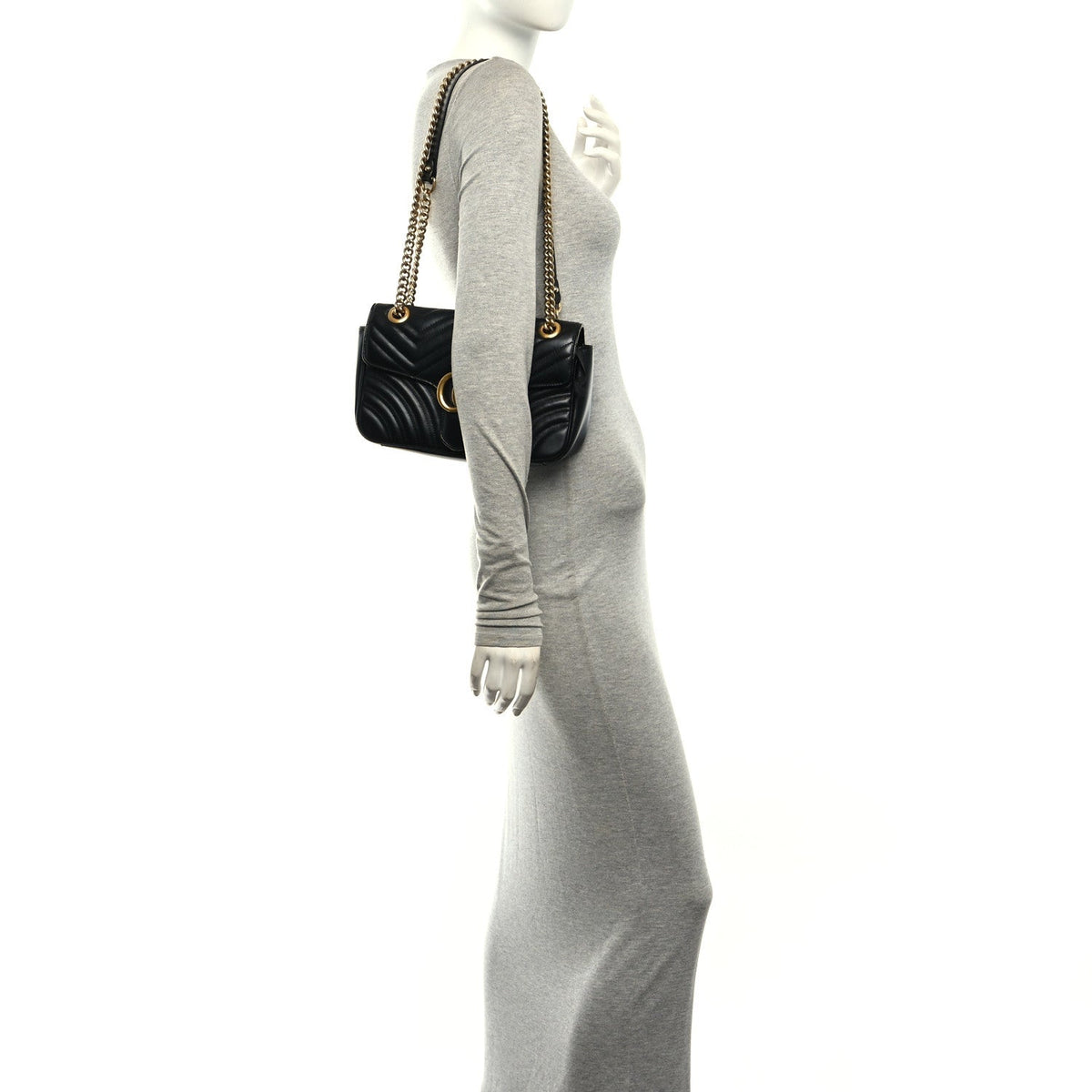Small Calfskin Shoulder Bag - Black