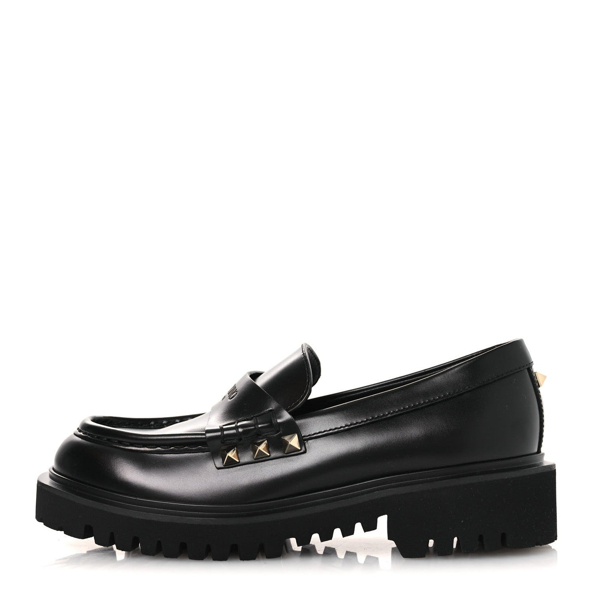 Garavanicalfskin Rockstud Loafers Black
