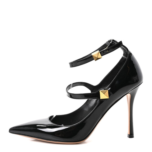 Valentino Garavani Patent Calfskin Tiptoe Women's Pumps Black