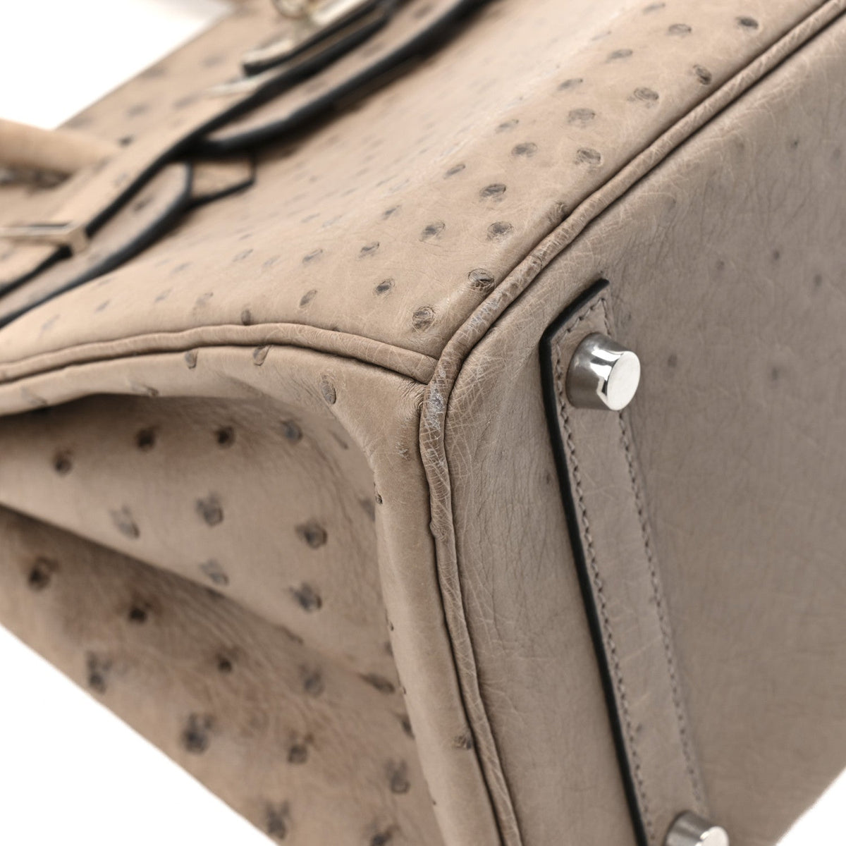 Ostrich Birkin 30 Mousse Handbag