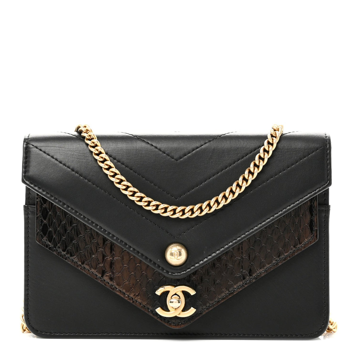 Mini Calfskin Wallet Bag - Black
